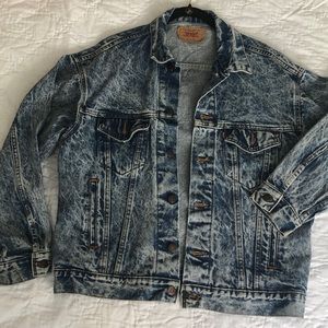 Acid wash denim jacket